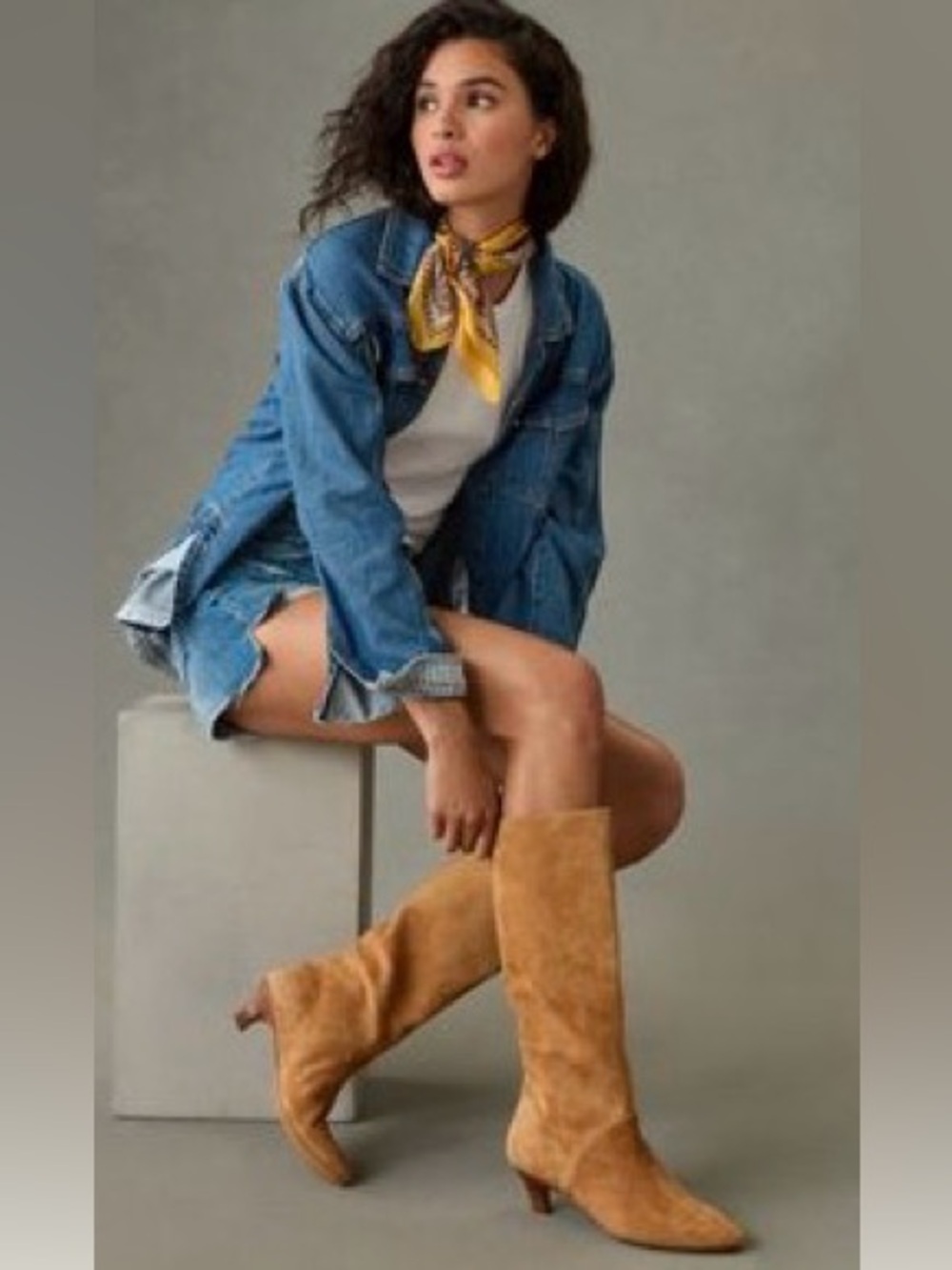 Anthropologie Silent D Erena Kitten-heel Suede Boots. New in box.